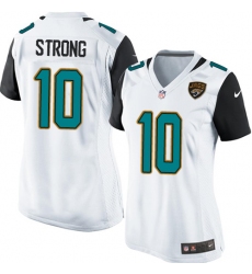 Women's Nike Jacksonville Jaguars #10 Jaelen Strong Game White NFL Jersey