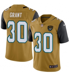 Men's Nike Jacksonville Jaguars #30 Corey Grant Limited Gold Rush Vapor Untouchable NFL Jersey