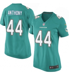 Women's Nike Miami Dolphins #44 Stephone Anthony Game Aqua Green Team Color NFL Jersey
