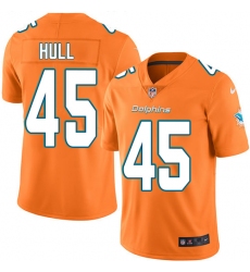 Men's Nike Miami Dolphins #45 Mike Hull Elite Orange Rush Vapor Untouchable NFL Jersey