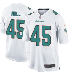 Men's Nike Miami Dolphins #45 Mike Hull Game White NFL Jersey