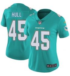 Women's Nike Miami Dolphins #45 Mike Hull Aqua Green Team Color Vapor Untouchable Limited Player NFL Jersey