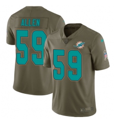 Youth Nike Miami Dolphins #59 Chase Allen Limited Olive 2017 Salute to Service NFL Jersey