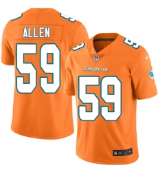 Youth Nike Miami Dolphins #59 Chase Allen Limited Orange Rush Vapor Untouchable NFL Jersey
