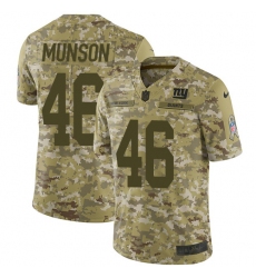 Men's Nike New York Giants #46 Calvin Munson Limited Camo 2018 Salute to Service NFL Jersey