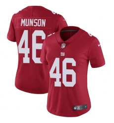 Women's Nike New York Giants #46 Calvin Munson Red Alternate Vapor Untouchable Elite Player NFL Jersey