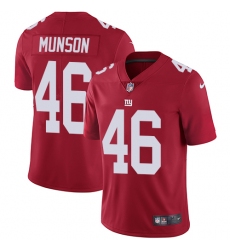 Youth Nike New York Giants #46 Calvin Munson Red Alternate Vapor Untouchable Elite Player NFL Jersey