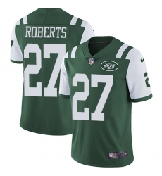 Men's Nike New York Jets #27 Darryl Roberts Green Team Color Vapor Untouchable Limited Player NFL Jersey