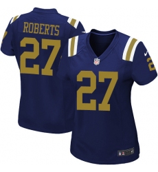 Women's Nike New York Jets #27 Darryl Roberts Limited Navy Blue Alternate NFL Jersey