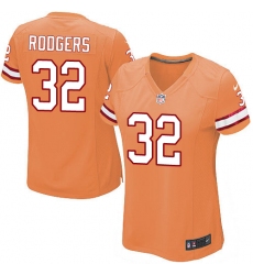 Women's Nike Tampa Bay Buccaneers #32 Jacquizz Rodgers Game Orange Glaze Alternate NFL Jersey