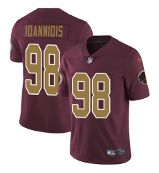 Men's Nike Washington Redskins #98 Matthew Ioannidis Burgundy Red/Gold Number Alternate 80TH Anniversary Vapor Untouchable Limited Player NFL Jersey