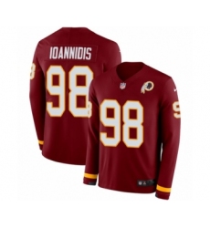 Men's Nike Washington Redskins #98 Matthew Ioannidis Limited Burgundy Therma Long Sleeve NFL Jersey