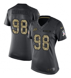 Women's Nike Washington Redskins #98 Matthew Ioannidis Limited Black 2016 Salute to Service NFL Jersey
