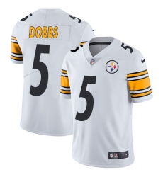 Men's Nike Pittsburgh Steelers #5 Joshua Dobbs White Vapor Untouchable Limited Player NFL Jersey