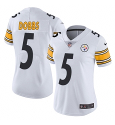 Women's Nike Pittsburgh Steelers #5 Joshua Dobbs White Vapor Untouchable Limited Player NFL Jersey