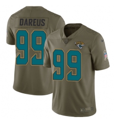 Men's Nike Jacksonville Jaguars #99 Marcell Dareus Limited Olive 2017 Salute to Service NFL Jersey