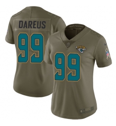 Women's Nike Jacksonville Jaguars #99 Marcell Dareus Limited Olive 2017 Salute to Service NFL Jersey