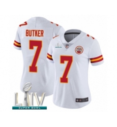 Women's Kansas City Chiefs #7 Harrison Butker White Vapor Untouchable Limited Player Super Bowl LIV Bound Football Jersey
