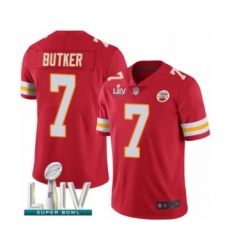 Youth Kansas City Chiefs #7 Harrison Butker Red Team Color Vapor Untouchable Limited Player Super Bowl LIV Bound Football Jersey