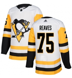 Women's Adidas Pittsburgh Penguins #75 Ryan Reaves Authentic White Away NHL Jersey