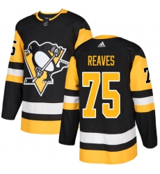 Youth Adidas Pittsburgh Penguins #75 Ryan Reaves Authentic Black Home NHL Jersey