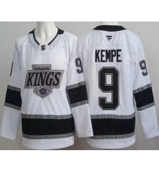 Men's Los Angeles Kings #9 Adrian Kempe White Authentic Jersey