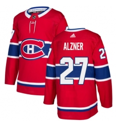 Men's Adidas Montreal Canadiens #27 Karl Alzner Premier Red Home NHL Jersey