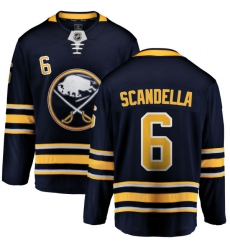 Men's Buffalo Sabres #6 Marco Scandella Fanatics Branded Navy Blue Home Breakaway NHL Jersey