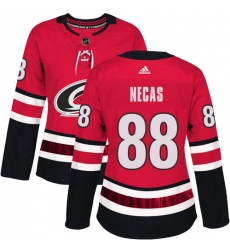 Women's Adidas Carolina Hurricanes #88 Martin Necas Premier Red Home NHL Jersey