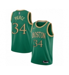 Men's Boston Celtics #34 Paul Pierce Swingman Green Basketball Jersey - 2019 20 City Edition