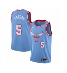 Women's Chicago Bulls #5 John Paxson Swingman Blue Basketball Jersey - 2019 20 City Edition