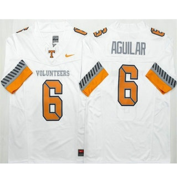 Men's Tennessee Volunteers #6 Joey Aguilar Limited White 2025 College Football Jersey