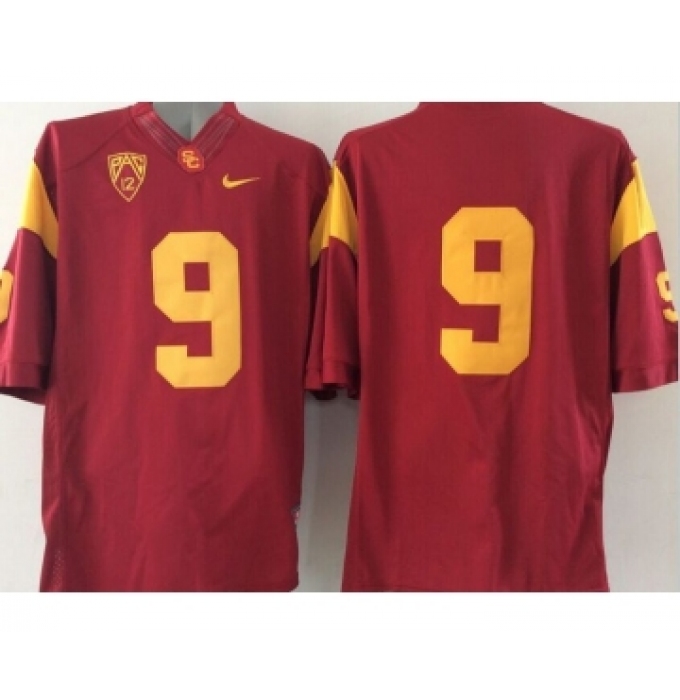 USC Trojans #9 Red College Jersey