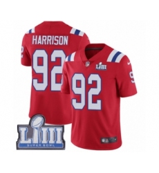 Youth Nike New England Patriots #92 James Harrison Red Alternate Vapor Untouchable Limited Player Super Bowl LIII Bound NFL Jersey