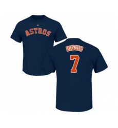 MLB Nike Houston Astros #7 Craig Biggio Navy Blue Name & Number T-Shirt