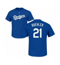 MLB Nike Los Angeles Dodgers #21 Walker Buehler Royal Blue Name & Number T-Shirt