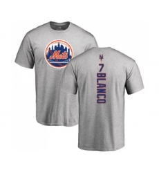Baseball New York Mets #7 Gregor Blanco Ash Backer T-Shirt