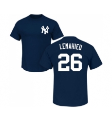 Baseball New York Yankees #26 DJ LeMahieu Navy Blue Name & Number T-Shirt