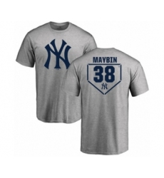 Baseball New York Yankees #38 Cameron Maybin Gray RBI T-Shirt