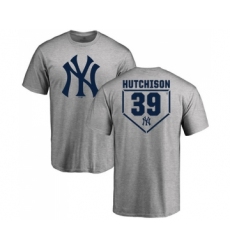 Baseball New York Yankees #39 Drew Hutchison Gray RBI T-Shirt