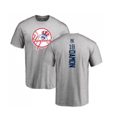 MLB Nike New York Yankees #18 Johnny Damon Ash Backer T-Shirt