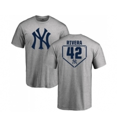 MLB Nike New York Yankees #42 Mariano Rivera Gray RBI T-Shirt
