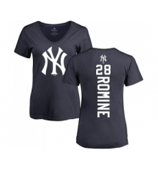 MLB Women's Nike New York Yankees #30 David Robertson Navy Blue Name & Number T-Shirt