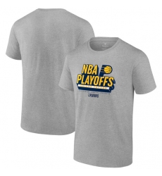 Men's Indiana Pacers Heather Gray 2024 Playoffs Defensive Stance T-Shirt