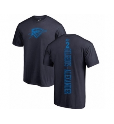 Basketball Oklahoma City Thunder #2 Shai Gilgeous-Alexander Navy Blue One Color Backer T-Shirt