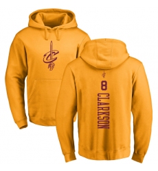 NBA Nike Cleveland Cavaliers #8 Jordan Clarkson Gold One Color Backer Pullover Hoodie