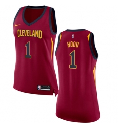 Women's Nike Cleveland Cavaliers #1 Rodney Hood Swingman Maroon NBA Jersey - Icon Edition