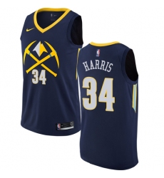 Men's Nike Denver Nuggets #34 Devin Harris Swingman Navy Blue NBA Jersey - City Edition