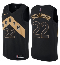 Men's Nike Toronto Raptors #22 Malachi Richardson Authentic Black NBA Jersey - City Edition