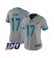 Women's Jacksonville Jaguars #17 DJ Chark Silver Inverted Legend Limited 100th Season Football Jersey